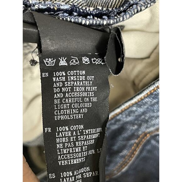 883 Police Jeans Mens 32 Blue‎ Black Motello Distressed Straight Leg Slim Fit - Picture 12 of 16